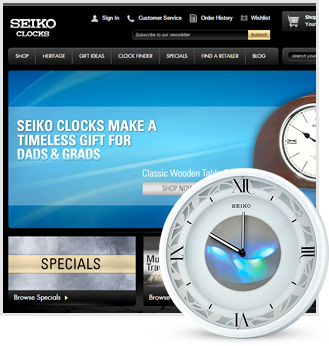 seiko clock website development
